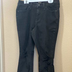 Universal Thread Black Ripped Mid-Rise Skinny Jeans